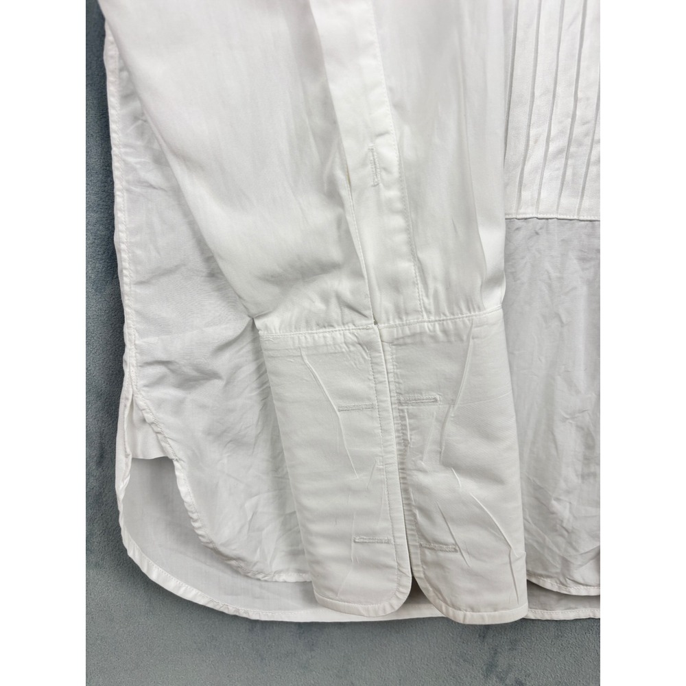 Ben Silver Charleston Tuxedo Shirt White Pleated Bib French Cuff 16.5-33 Canada - Picture 6 of 9